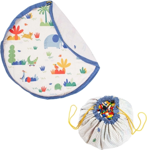 Play&Go Noomad original alfombra de juego y bolsa para juguetes Moulin Roty Toupitis
