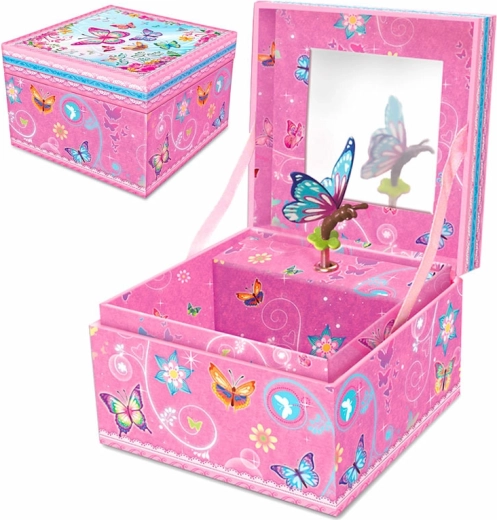 Joyero musical infantil mariposa para niños