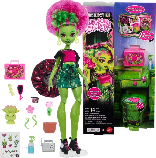 Muñeca Monster High Venus McFlytrap con accesorios Self-care