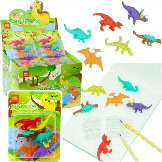 Juego de gomas de borrar Dinozaurios 6 uds
