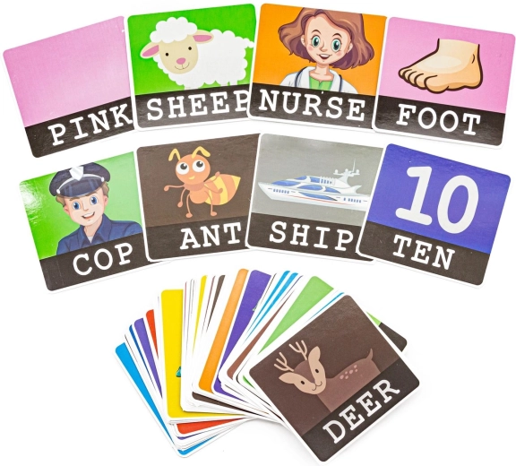 120 tarjetas ilustradas también como “flashcards”