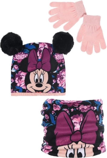 Gorro, braga y guantes de Minnie
