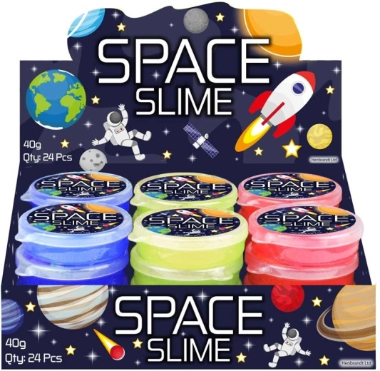 Slime con purpurina Espacio – masa elástica, 1 ud (colores surtidos)