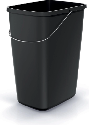 Papelera 12 l de plástico reciclado con asa metálica