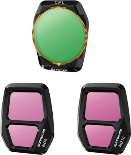 Sunnylife juego de filtros para drones AIR 3S - CPL, ND8 y ND16