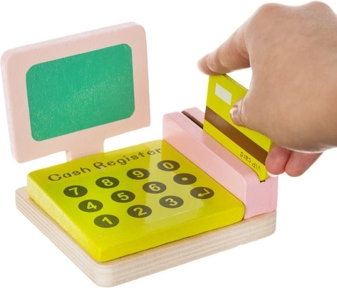 Caja registradora, escáner y pago con tarjeta para jugar a ser vendedor
