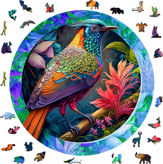 Puzzle de pájaro colorido de piezas de madera 505 piezas