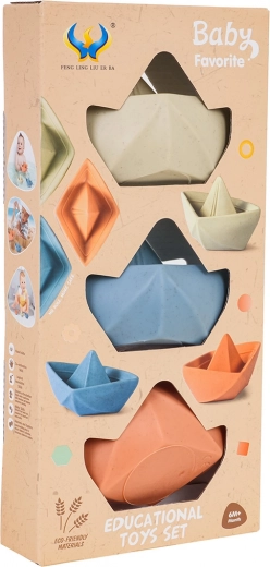 Set ecológico de barquitos de baño para niños