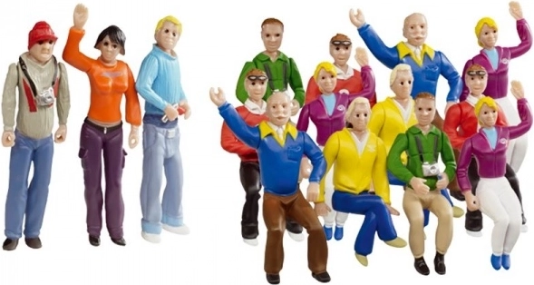 Figuras de aficionados a escala 1:32 – set de 15 unidades para circuitos de carreras