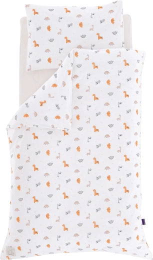 Träumeland funda nórdica de jersey Dinolino allover 100 × 135 cm + 40 × 60 cm