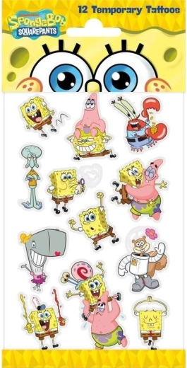 Tatuajes temporales SPONGEBOB para niños
