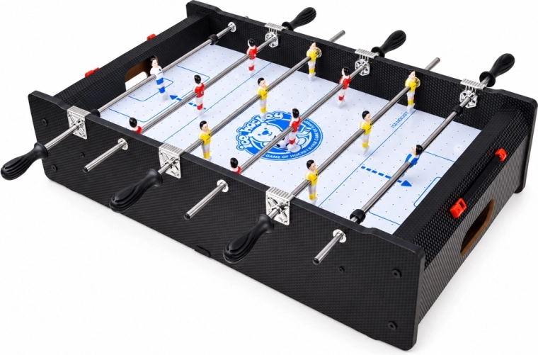 Futbolín con varillas metálicas