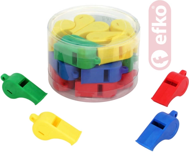 Silbato de árbitro Efko bicolor de plástico - 1 pieza