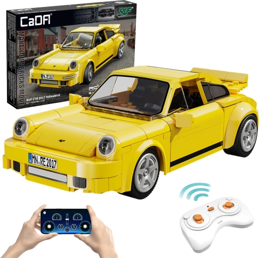 Set de construcción CaDA RUF CTR 2017 Yellowbird, coche RC 1:20, 222 piezas