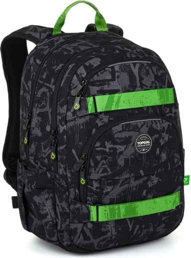 Mochila estudiantil Topgal Viki graffiti green
