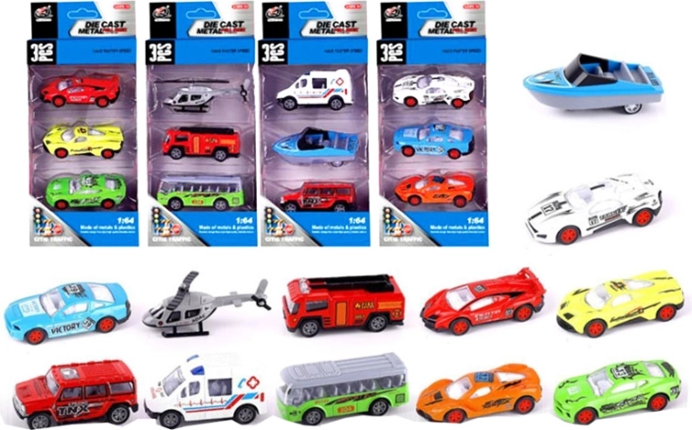 Set de coches de metal y plástico – 3 uds.