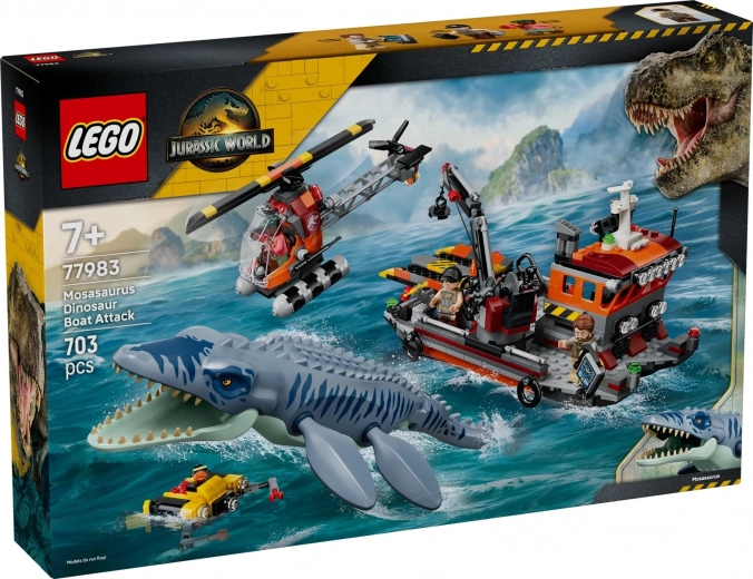 LEGO Jurassic World ataque del mosasaurio al barco