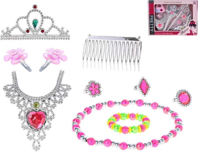 Set de belleza infantil con corona o cetro