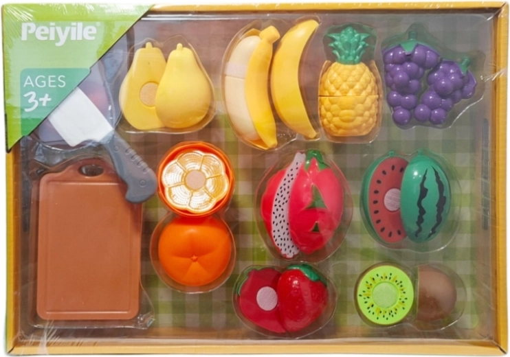 Set infantil de corte de frutas con tabla y cuchillo seguro
