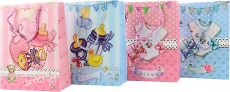 Bolsa de regalo para bebé 3D, de papel 18 × 23 × 8 cm