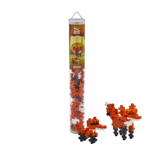 Plus-Plus zorro – set de construcción creativo 100 piezas en tubo