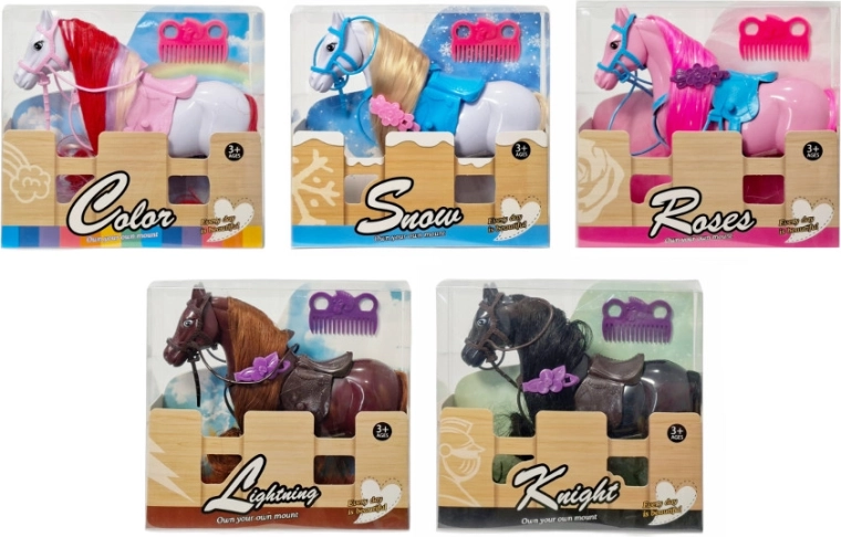 Animalitos: caballo con accesorios para peinar y cuidar