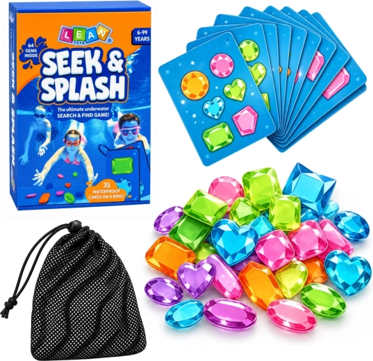 Juego de buceo para buscar gemas con tarjetas impermeables