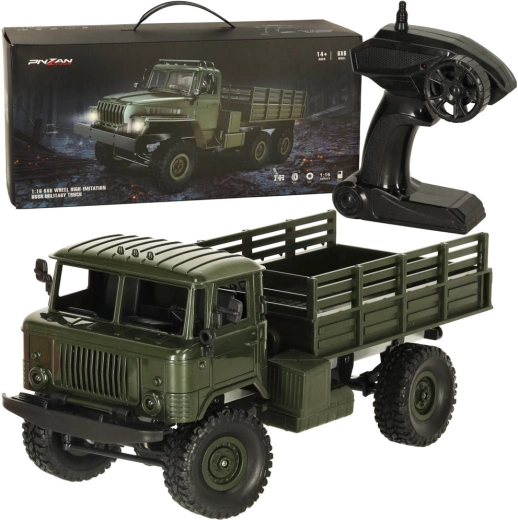 Camión militar todoterreno Off-Road 4WD 1:16 con control remoto RTR