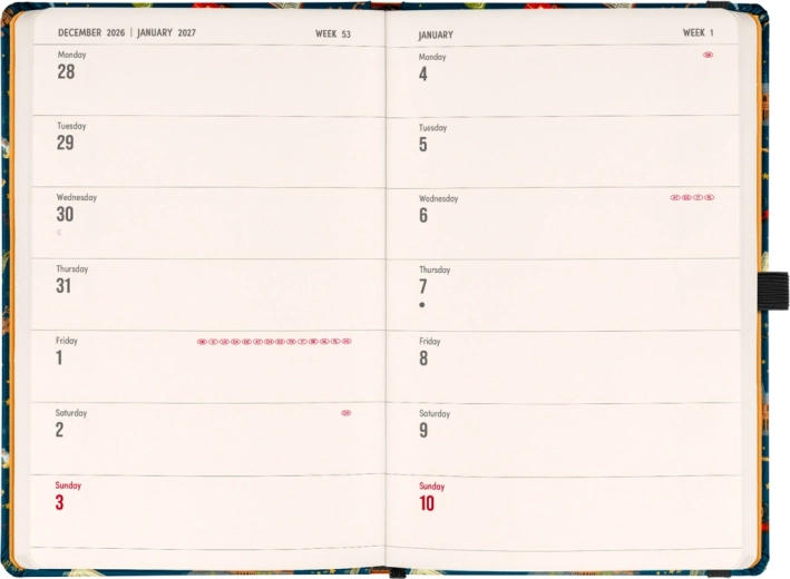 Planificación clara en la parte del calendario
