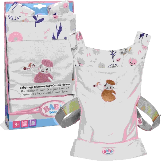 Baby born mochila portabebés flores