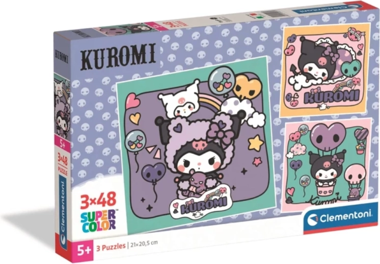 Puzzle CLEMENTONI Kuromi 3×48 piezas