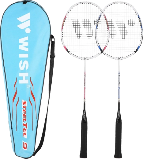 Juego de raquetas de bádminton WISH Steeltec 9
