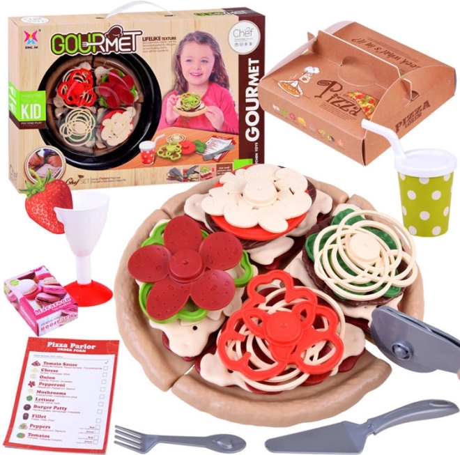 Set infantil de pizza para cortar y servir