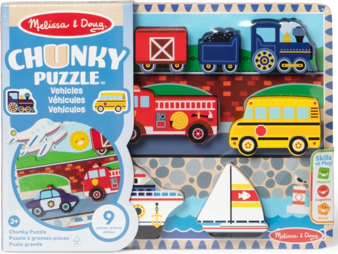 Puzle chunky de madera: vehículos MELISSA & DOUG