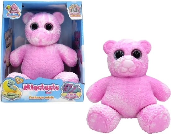 EPEE Měkoušek osito de peluche blanco y rosa, 28 cm