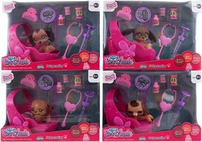 Set de cuidado de mascota con camita y accesorios