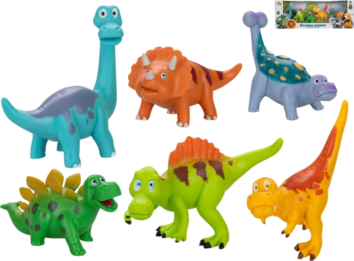 Set de dinosaurios 8–11 cm, 6 piezas en caja