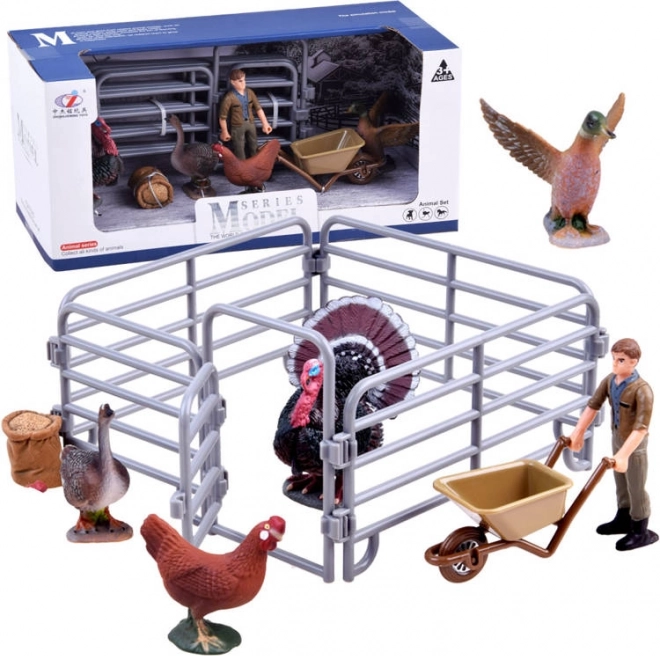 Set de granja: figuras y valla con pavo – Pavo