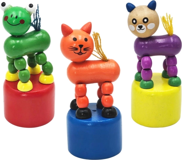 animalito bailarín de madera 10 cm