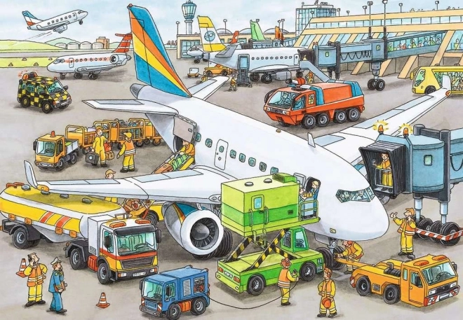 Puzzle Aeropuerto concurrido de 35 piezas