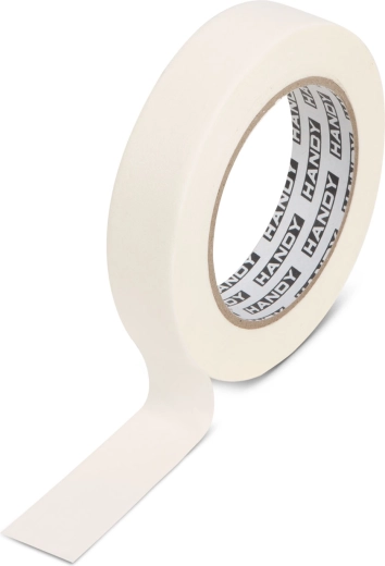 Cinta de carrocero con adhesivo a base de agua, 50 m × 24 mm, blanca