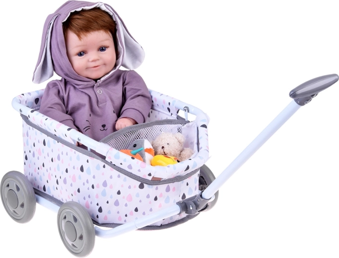 Cesta textil suave con práctico espacio de almacenamiento