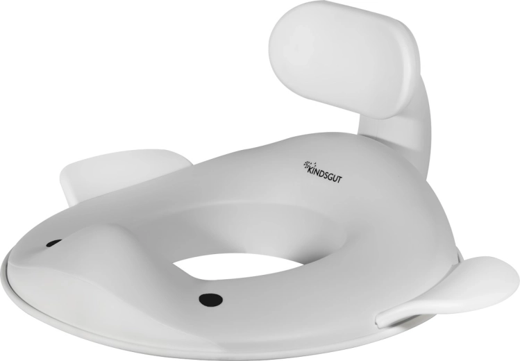 Kindsgut asiento infantil para WC ballena gris claro