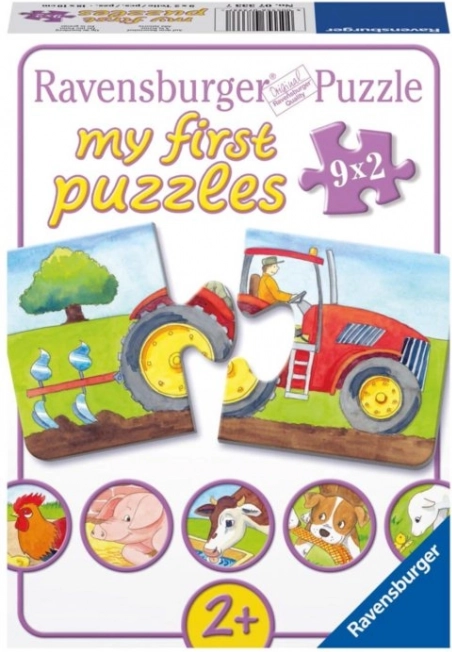 Ravensburger mis primeros puzles en la granja 9×2 piezas