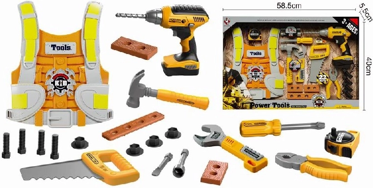 Set infantil de herramientas con chaleco