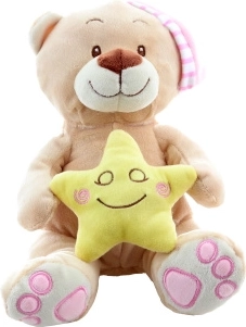 Osito de peluche con estrellita rosa 23 cm