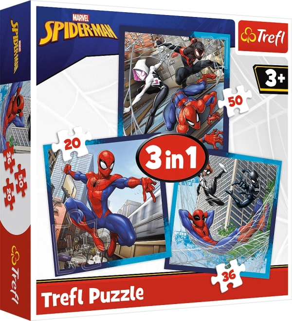 Puzle 3 en 1 Spider-Man Amigos arácnidos