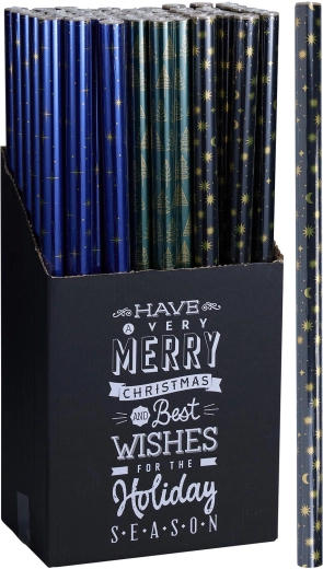 Papel de regalo navideño 0,7 × 2 m, mix de diseños - 1 pieza