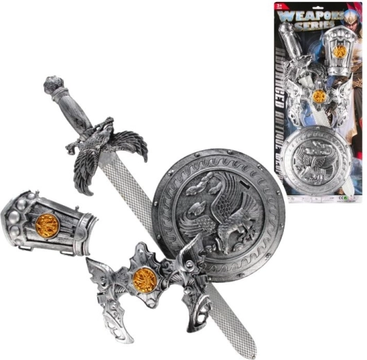 Set de caballero para niños: espada, escudo y accesorios protectores