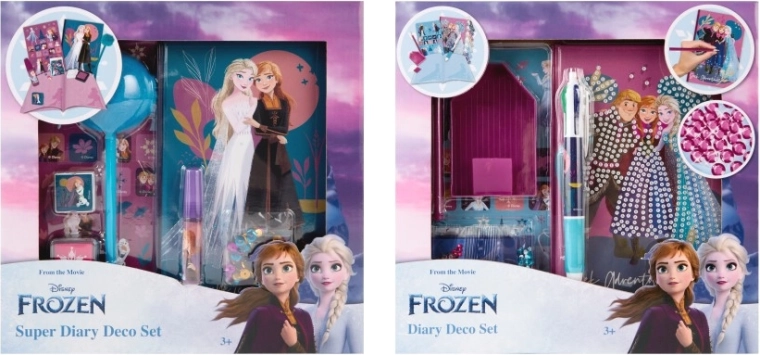 Set decorativo de diario DISNEY FROZEN: diario, pegatinas y accesorios